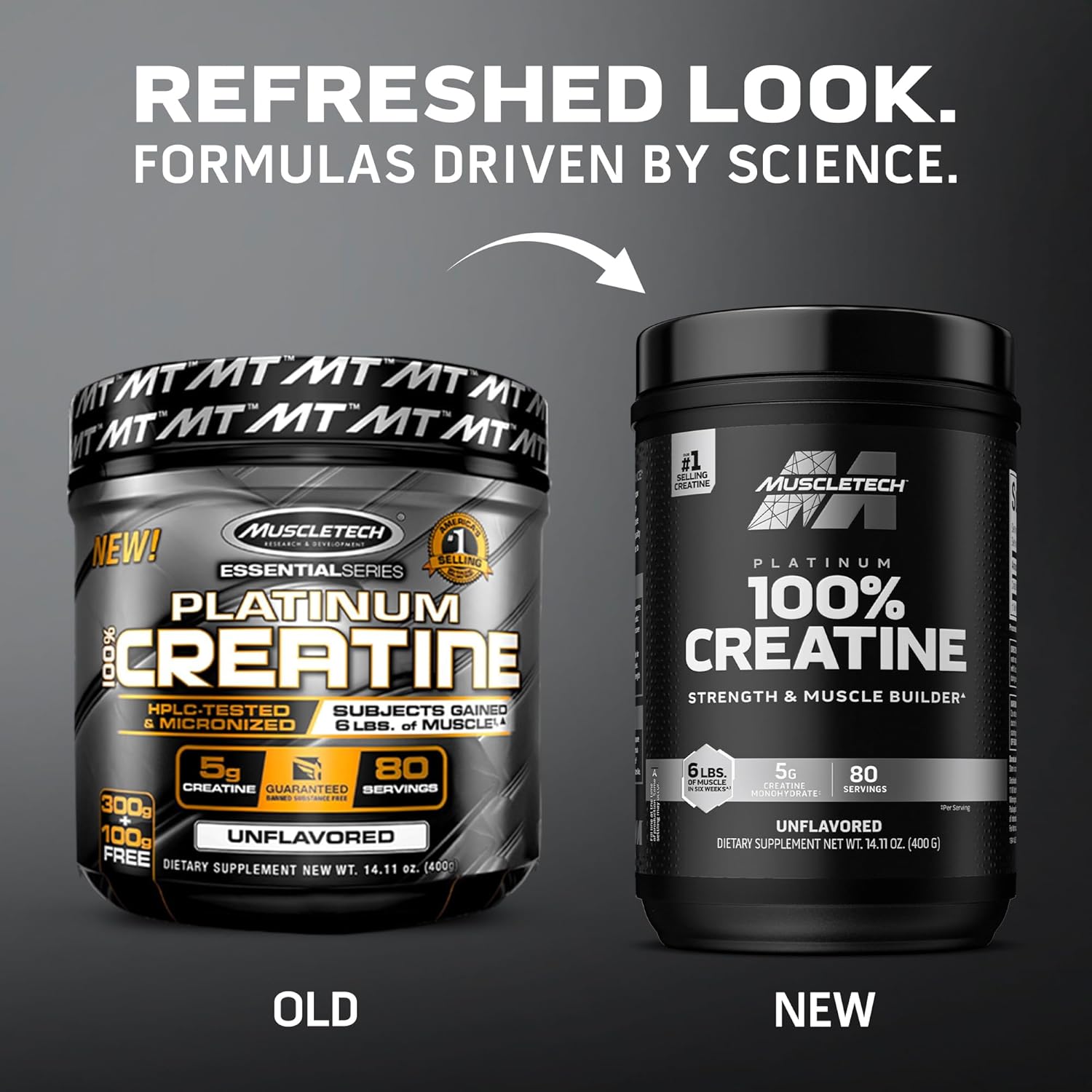 MUSCLETECH PLATINUM 100% CREATINE UNFLAVOURED 400GM