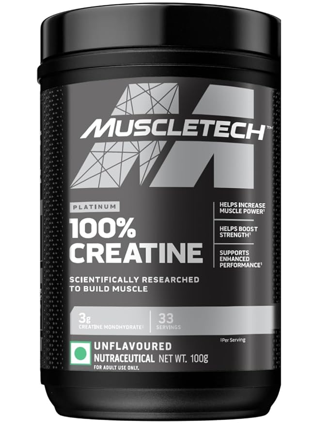 MUSCLETECH PLATINUM 100% CREATINE UNFLAVOURED 100GM