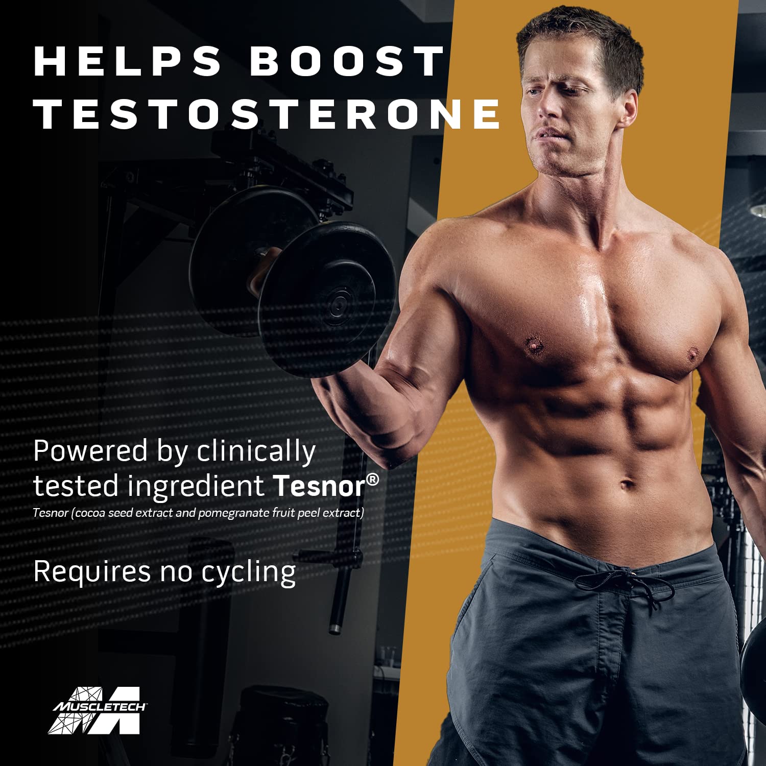 MUSCLETECH TEST HD ELITE TRIBULUS TERRESTRIS FOR MEN MAX-STRENGTH ATP & TEST BOOSTER 60 CAPSULES