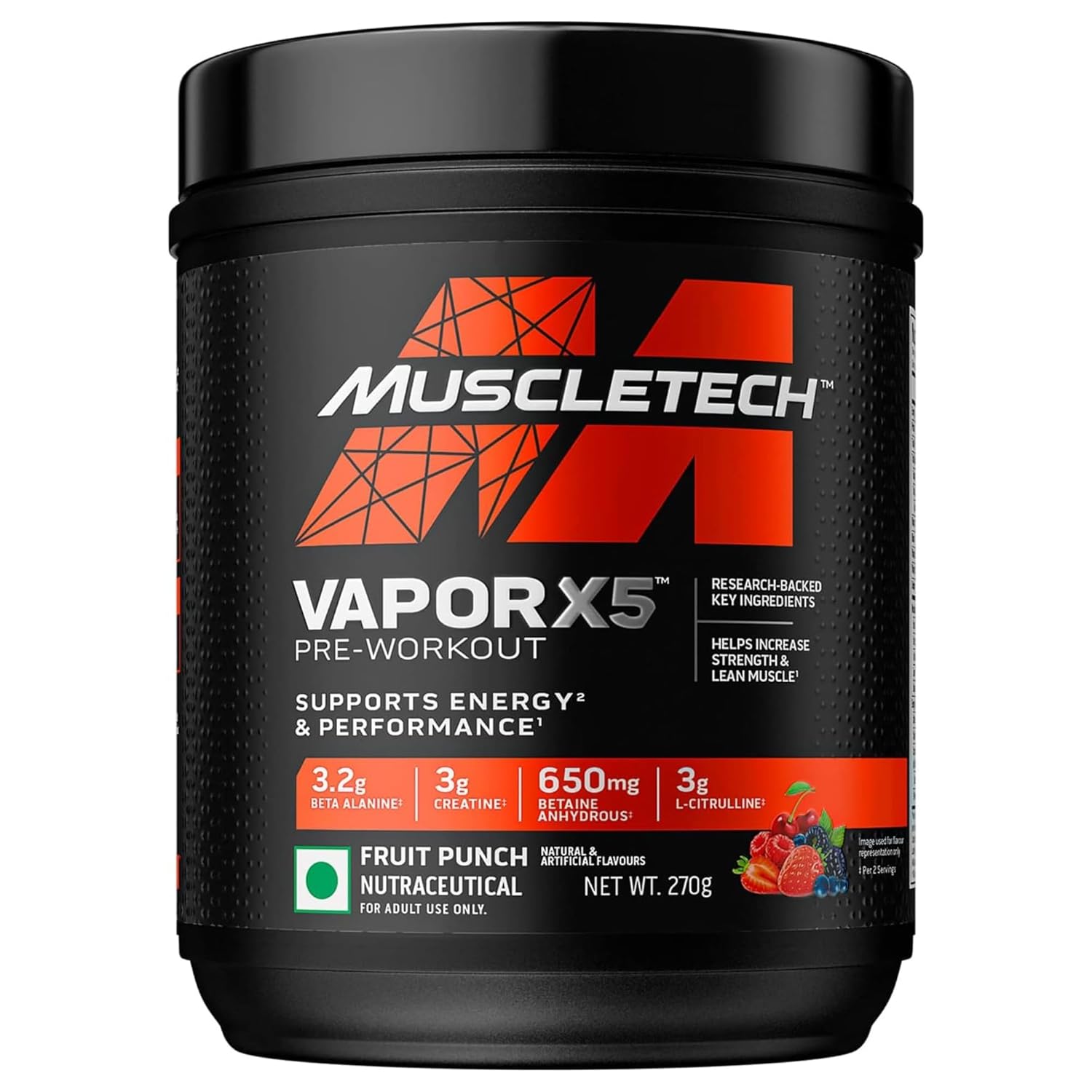 MUSCLETECH VAPOR X5 FRUIT PUNCH BLAST 270 G