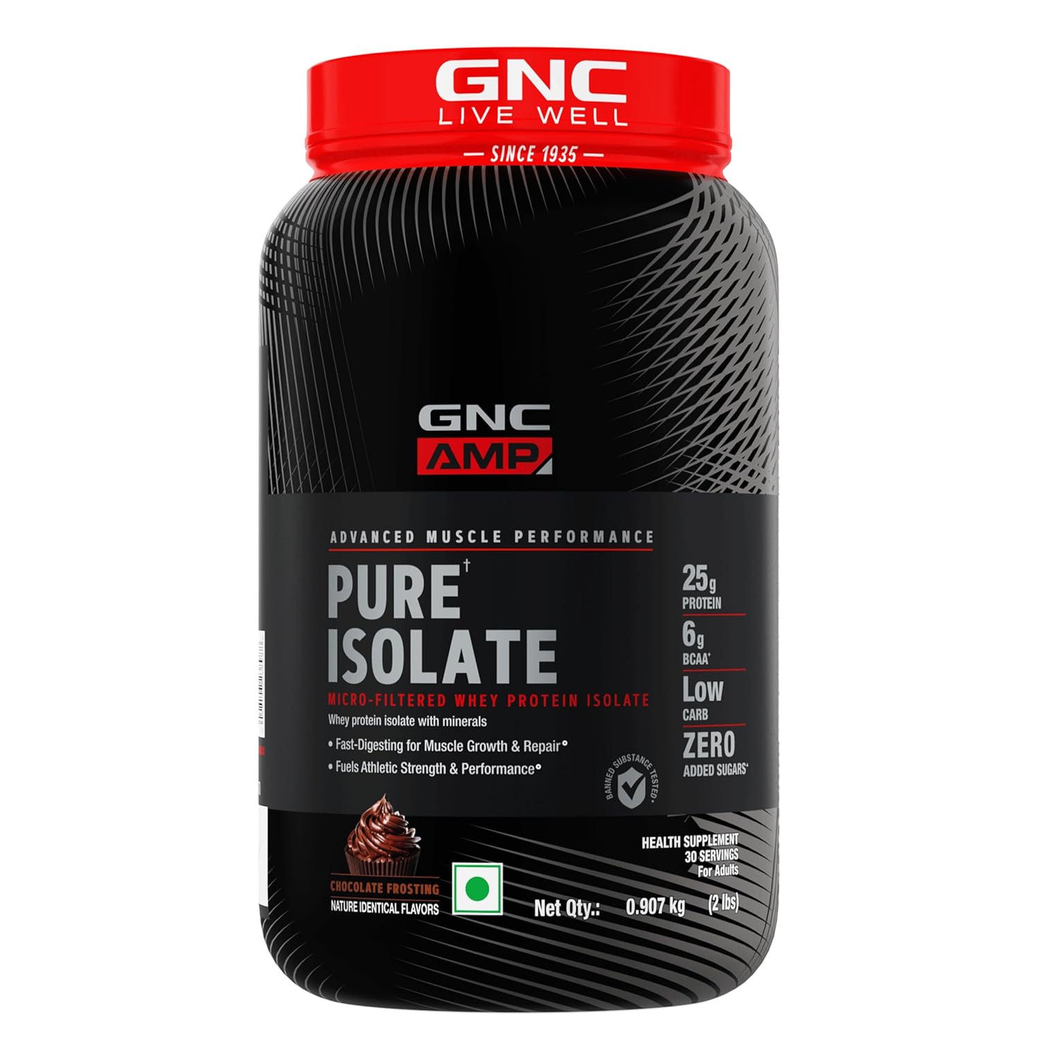 GNC AMP PURE ISOLATE LOW CARB CHOCOLATE 2 LBS