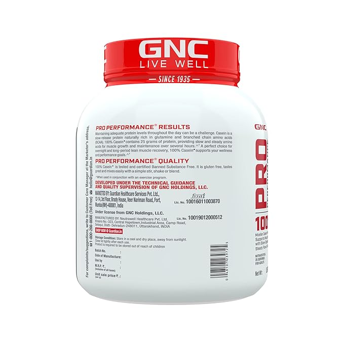 GNC PRO PERFORMANCE 100% CASEIN PROTEIN CHOCOLATE SUPREME 907 G