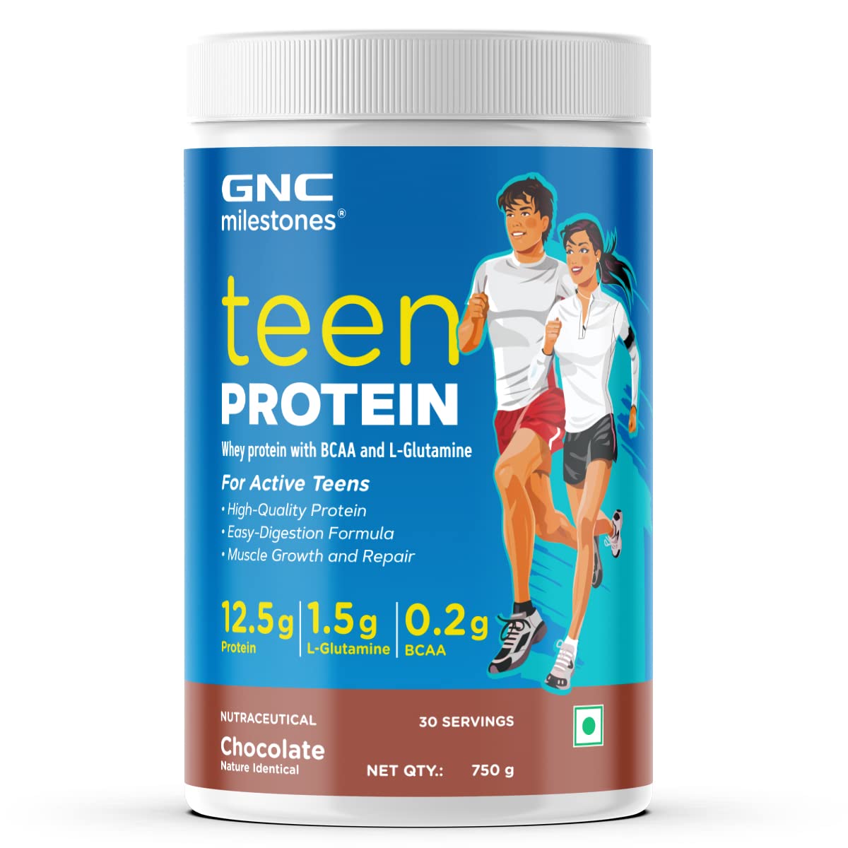 GNC MILESTONES TEEN PROTEIN FOR ACTIVE TEENS CHOCOLATE 750GM