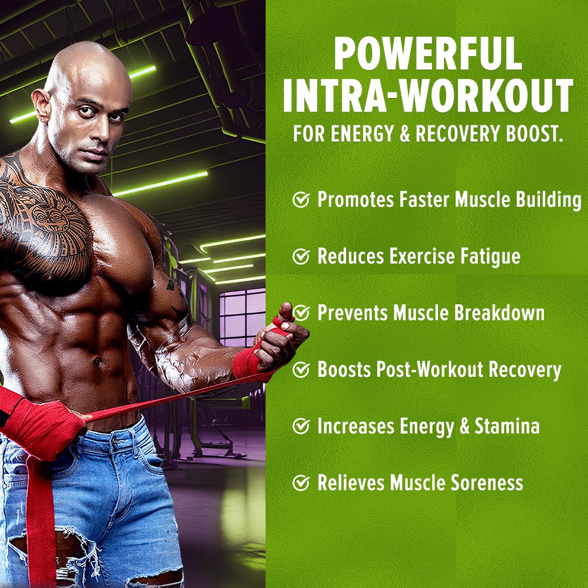 GNC AMP GOLD SERIES BCAA ADVANCED FASTEST MUSCLE RECOVERY GREEN APPLE 400GM
