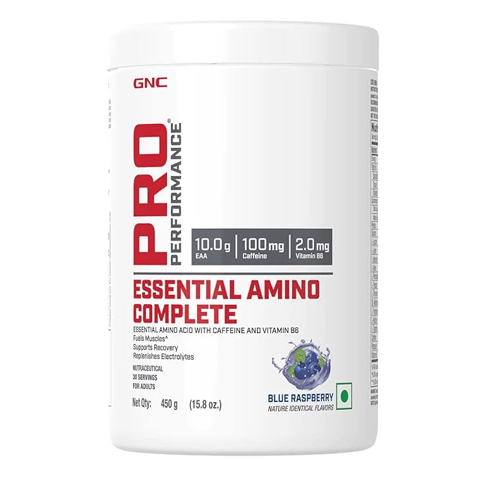 GNC PRO PERFORMANCE ESSENTIAL AMINO COMPLETE BLUE RASPBERRY 450GM