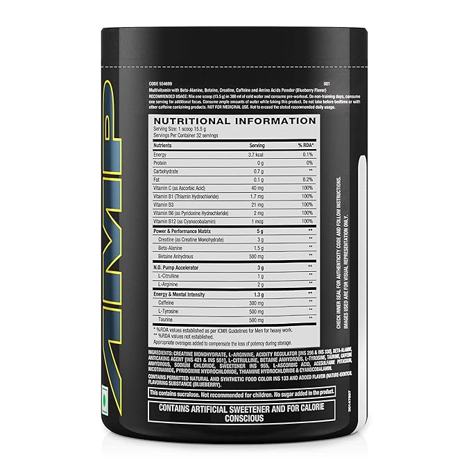 GNC PRO PERFORMANCE AMP GOLD SERIES ULTRA RUSH | PRE-WORKOUT BLUEBERRY 500 GM