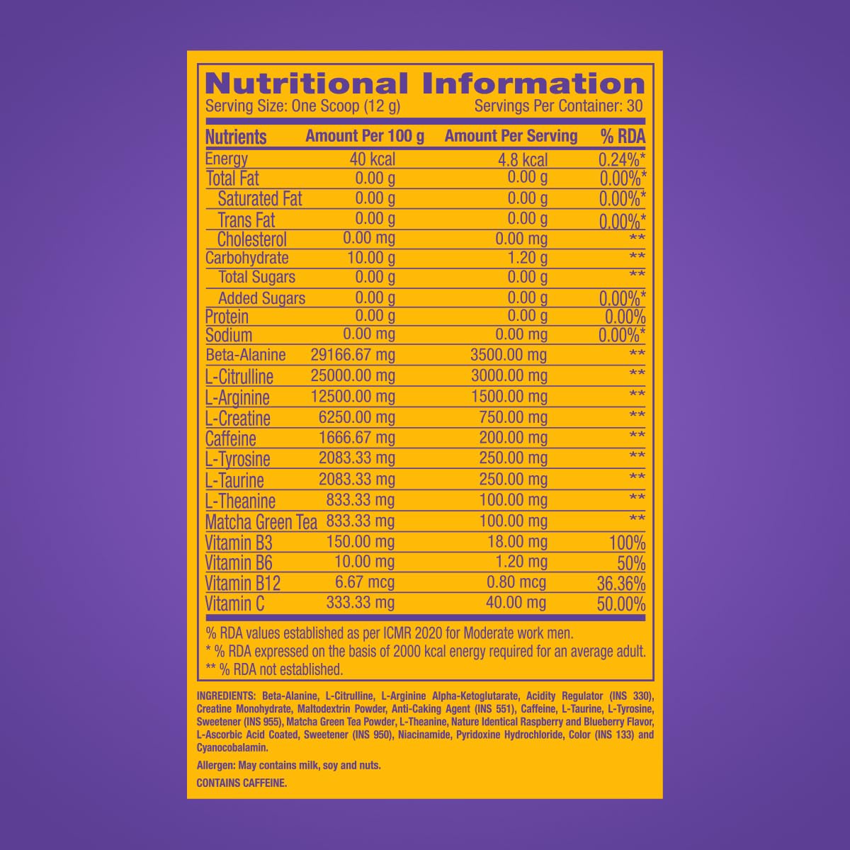 GNC PRO PERFORMANCE PRE-WORKOUT BLUE RASPBERRY 360GM