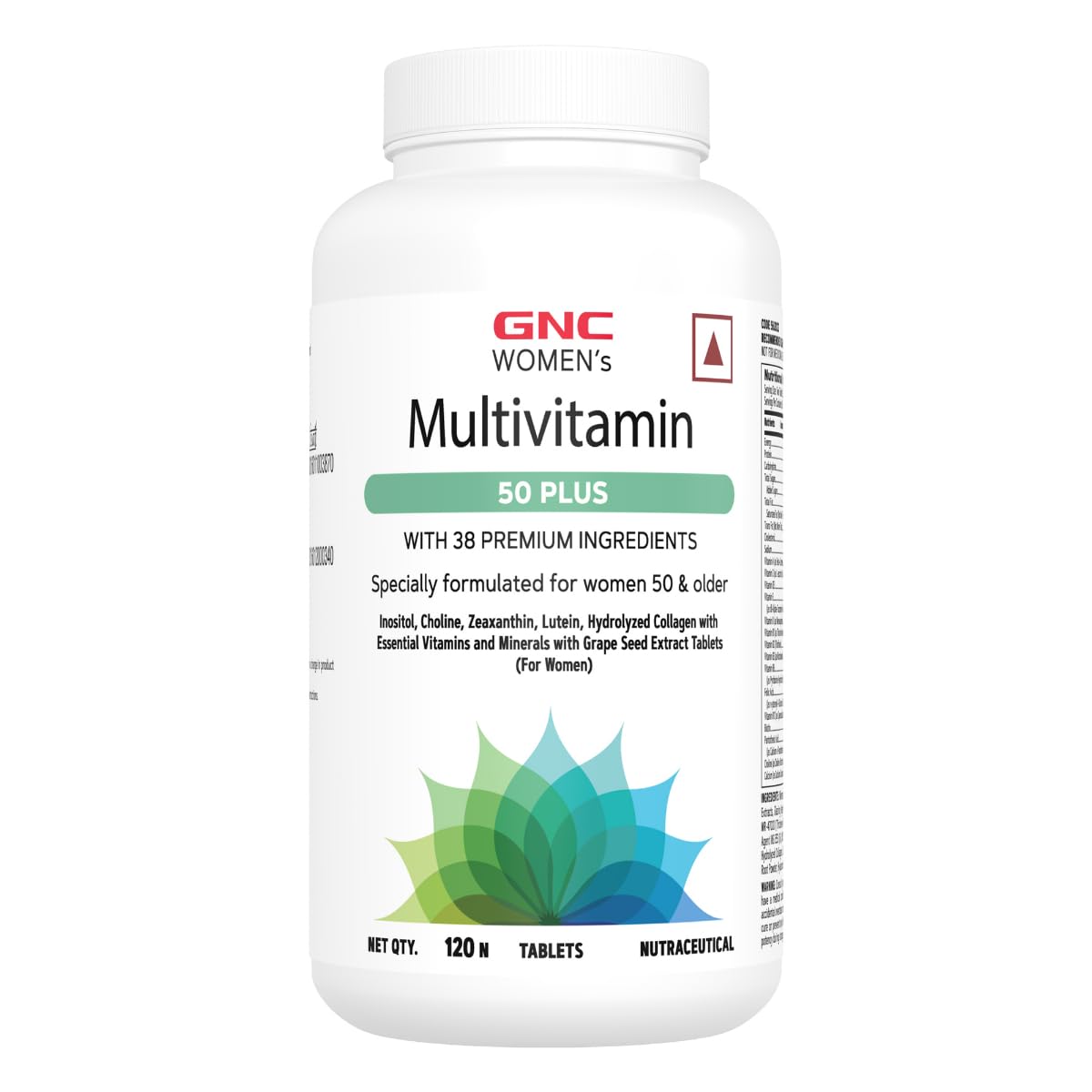 GNC WOMEN'S MULTIVITAMIN 50 PLUS 38 PREMIUM INGREDIENTS COMBATS AGEING 120 TABLETS