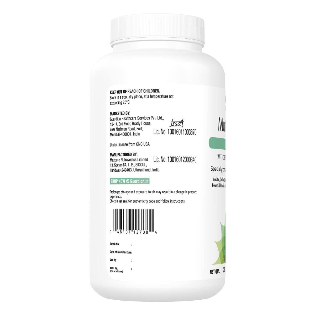 GNC WOMEN'S MULTIVITAMIN 50 PLUS 38 PREMIUM INGREDIENTS COMBATS AGEING 120 TABLETS