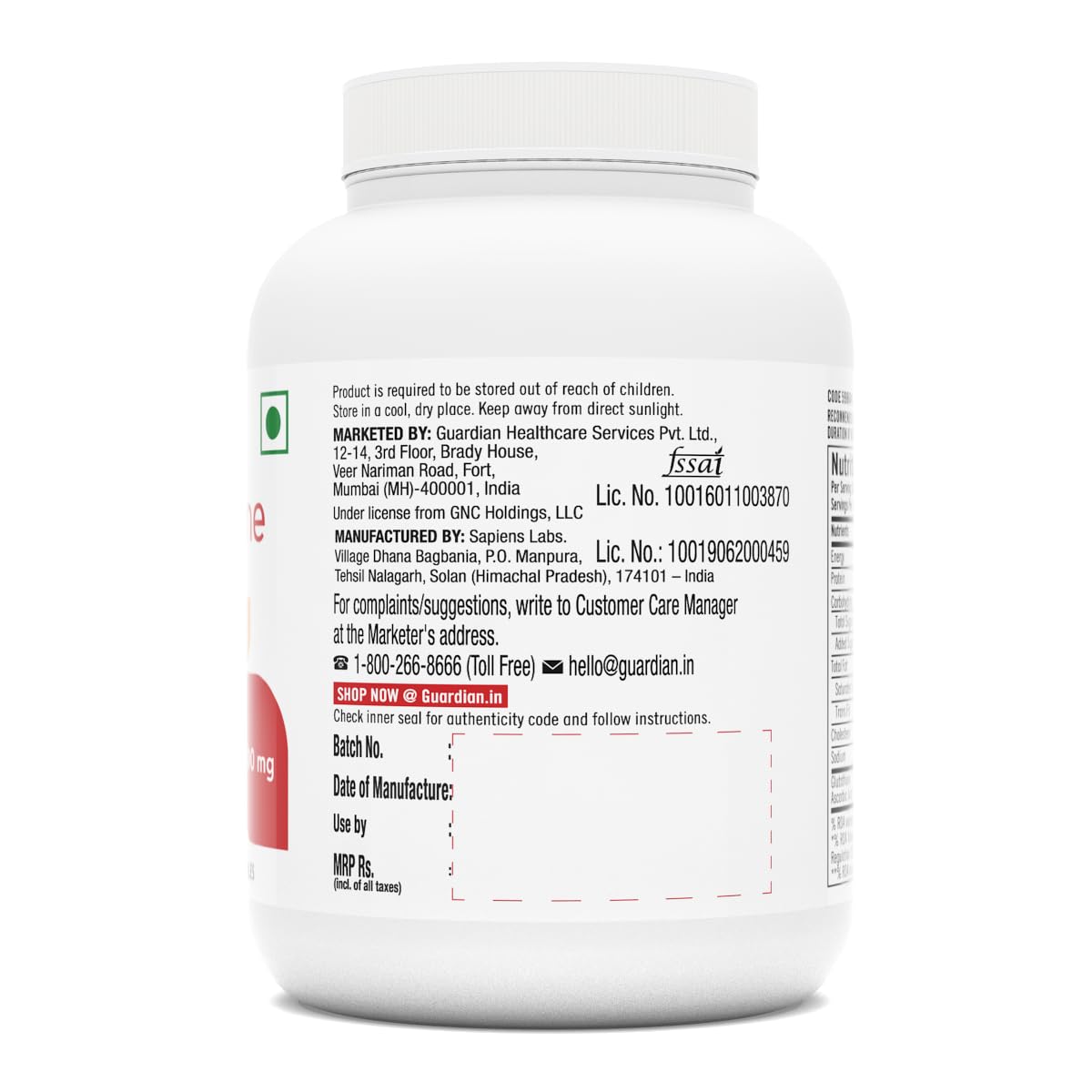 GNC GLUTATHIONE 500MG WITH VITAMIN C FOR CLEAR & RADIANT SKIN 60 VEG CAPSULES