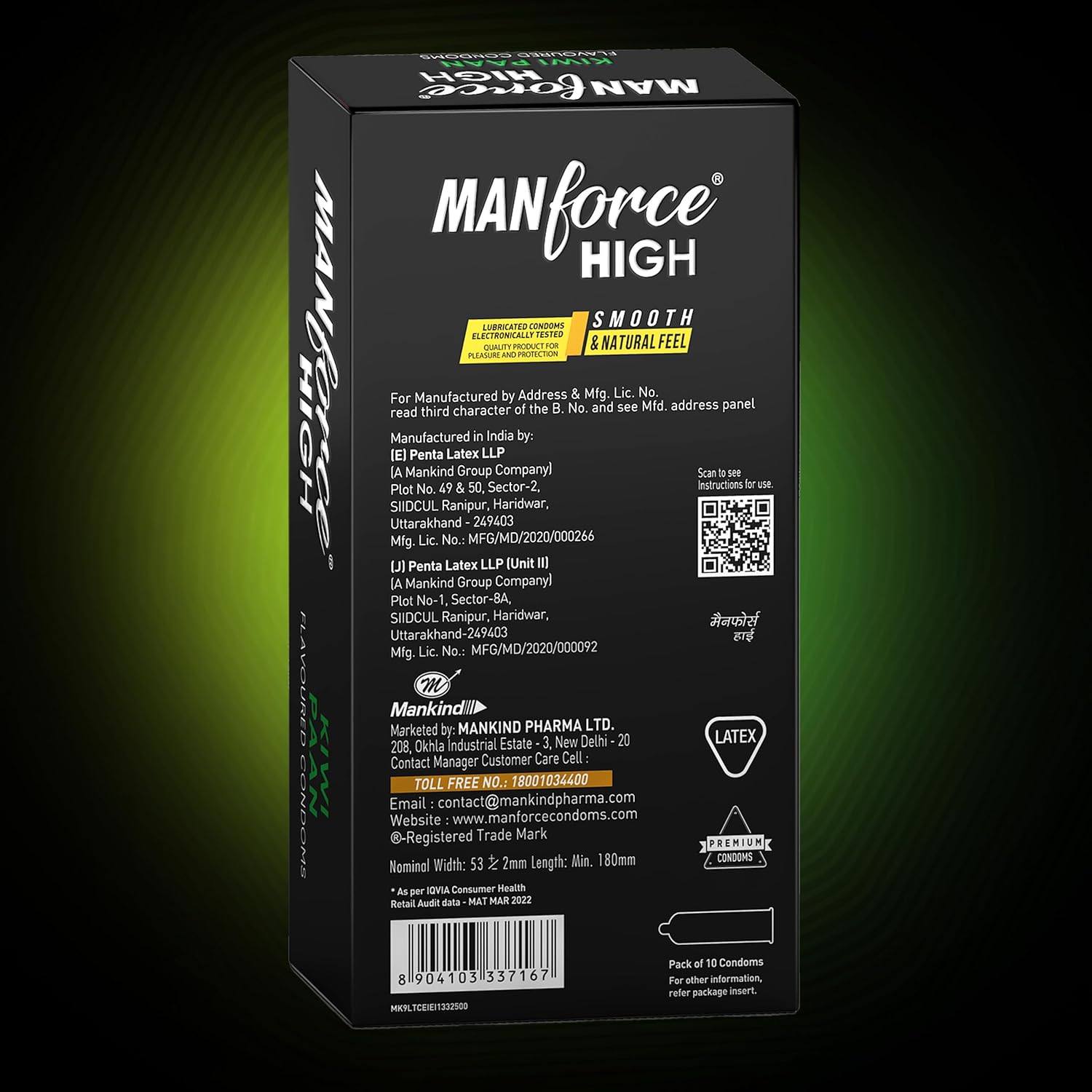 MANFORCE HIGH KIWI PAAN 10PCS