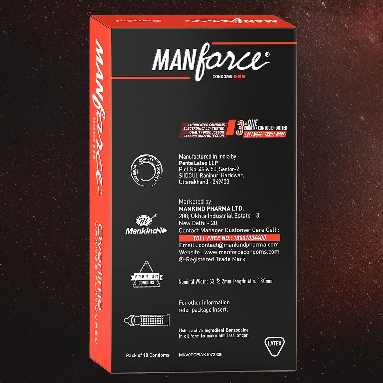 MANFORCE OVERTIME ORANGE 10PCS