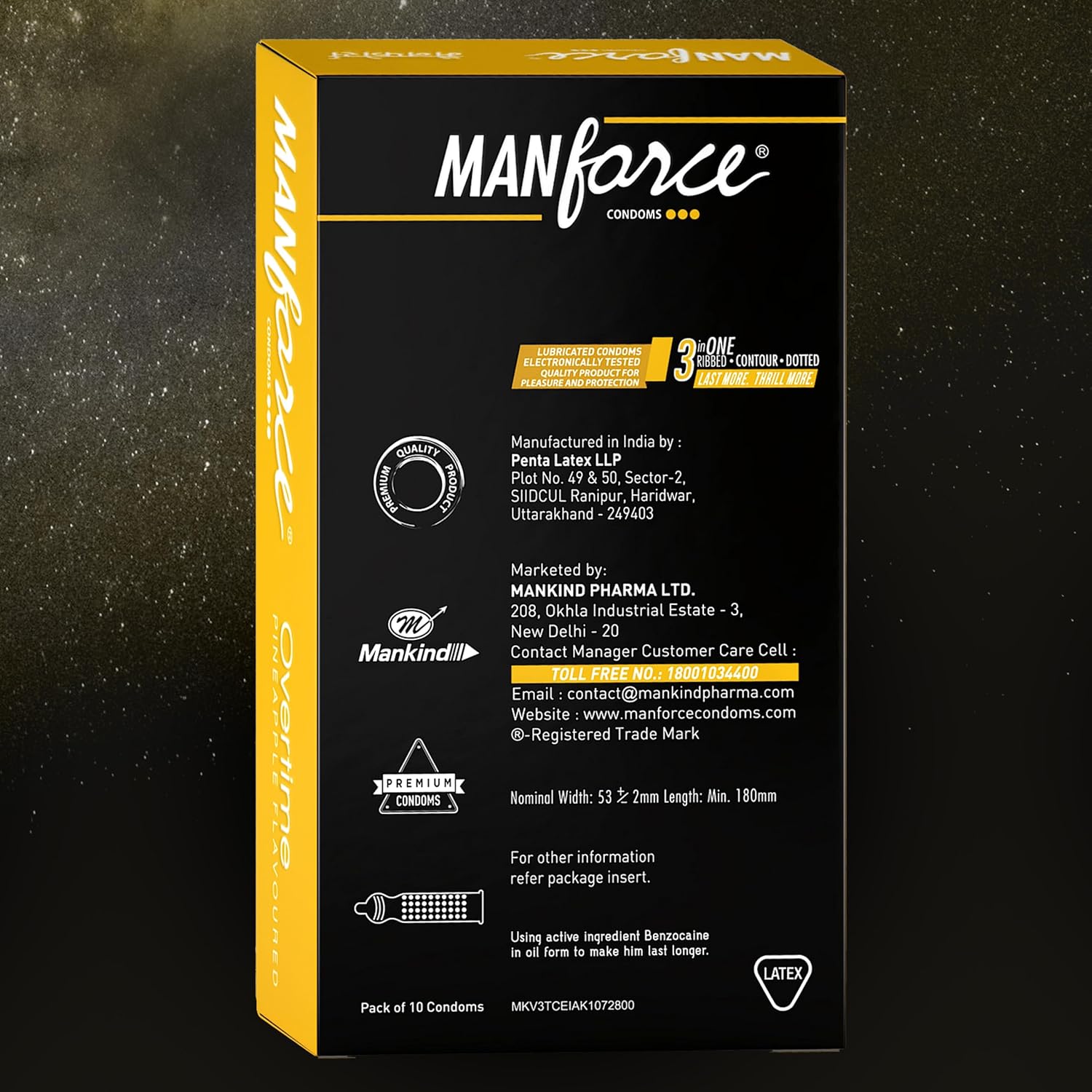 MANFORCE OVERTIME PINEAPPLE 10PCS