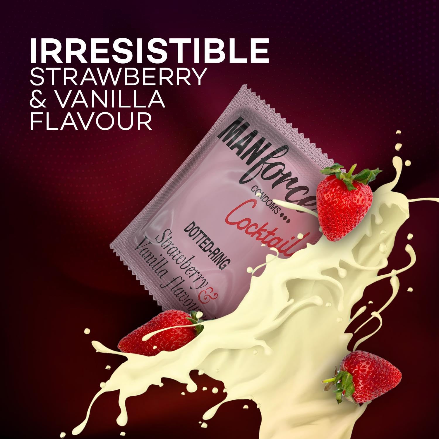 MANFORCE STRAWBERRY & VANILA FLVR COCKTAIL 2280-DOTS 10PCS