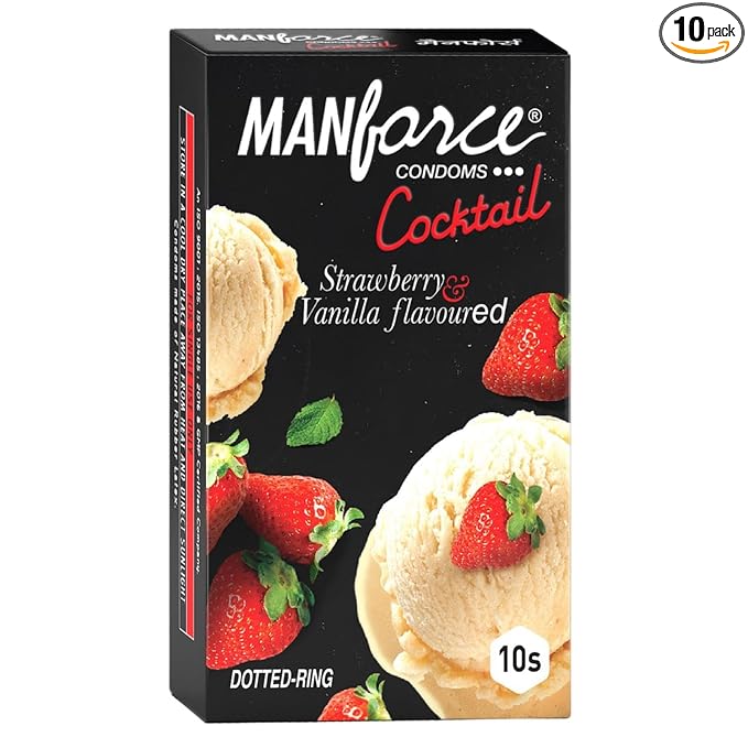 MANFORCE STRAWBERRY & VANILA FLVR COCKTAIL 2280-DOTS 10PCS