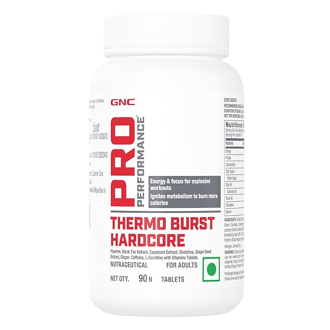 GNC PRO PERFORMANCE THERMO BURST HARDCORE FAT BURNER 90 TABLETS