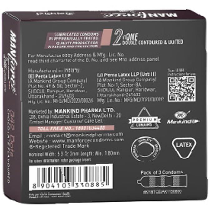 MANFORCE XOTIC CHOCOLATE 342-DOTS 3PCS