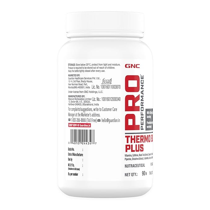GNC PRO PERFORMANCE THERMO BURST PLUS WITH CAPSIMAX BURNS STORED FATS 90 TABLETS
