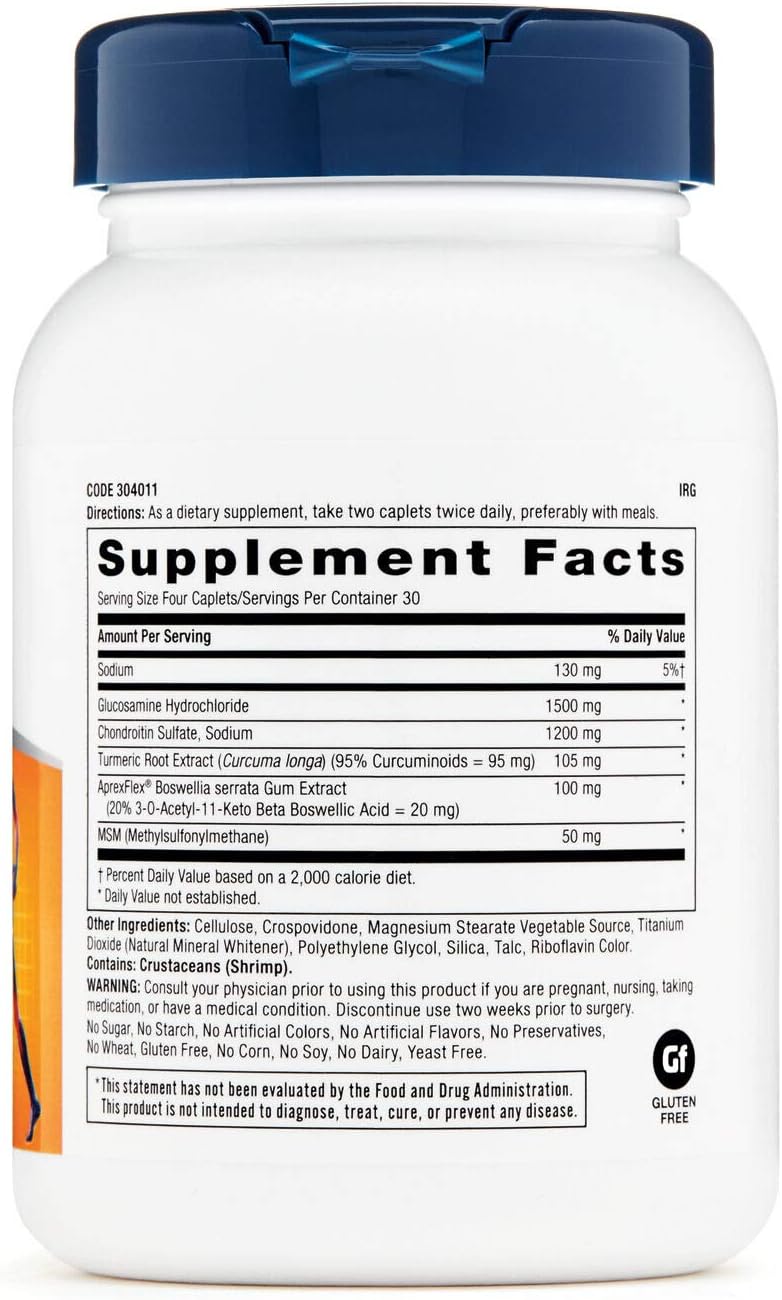 GNC TRIFLEX FAST-ACTING WITH GLUCOSAMINE & BOSWELLIA FOR JOINTS MOBILITY & FLEXIBILITY 120 TABLETS