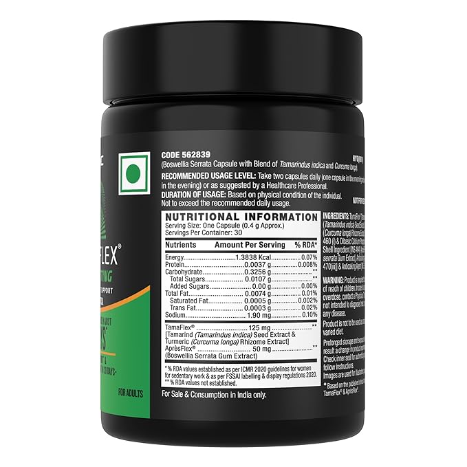 GNC TAMAFLEX FAST-ACTING JOINT COMFORT IN 5 DAYS RELIVES PAIN  30 CAPSULES