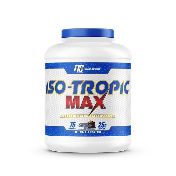RONNIE COLEMAN SIGNATURE SERIES ISO-TROPIC MAX WHEY ISOLATE PROTEIN CHOCOLATE 5LB