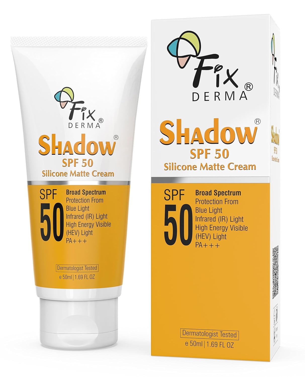 FIXDERMA SHADOW SUNSCREEN SPF 50 SILICONE MATTE CREAM PA+++ FOR OILY SKIN-ACNE PRONE 50ML