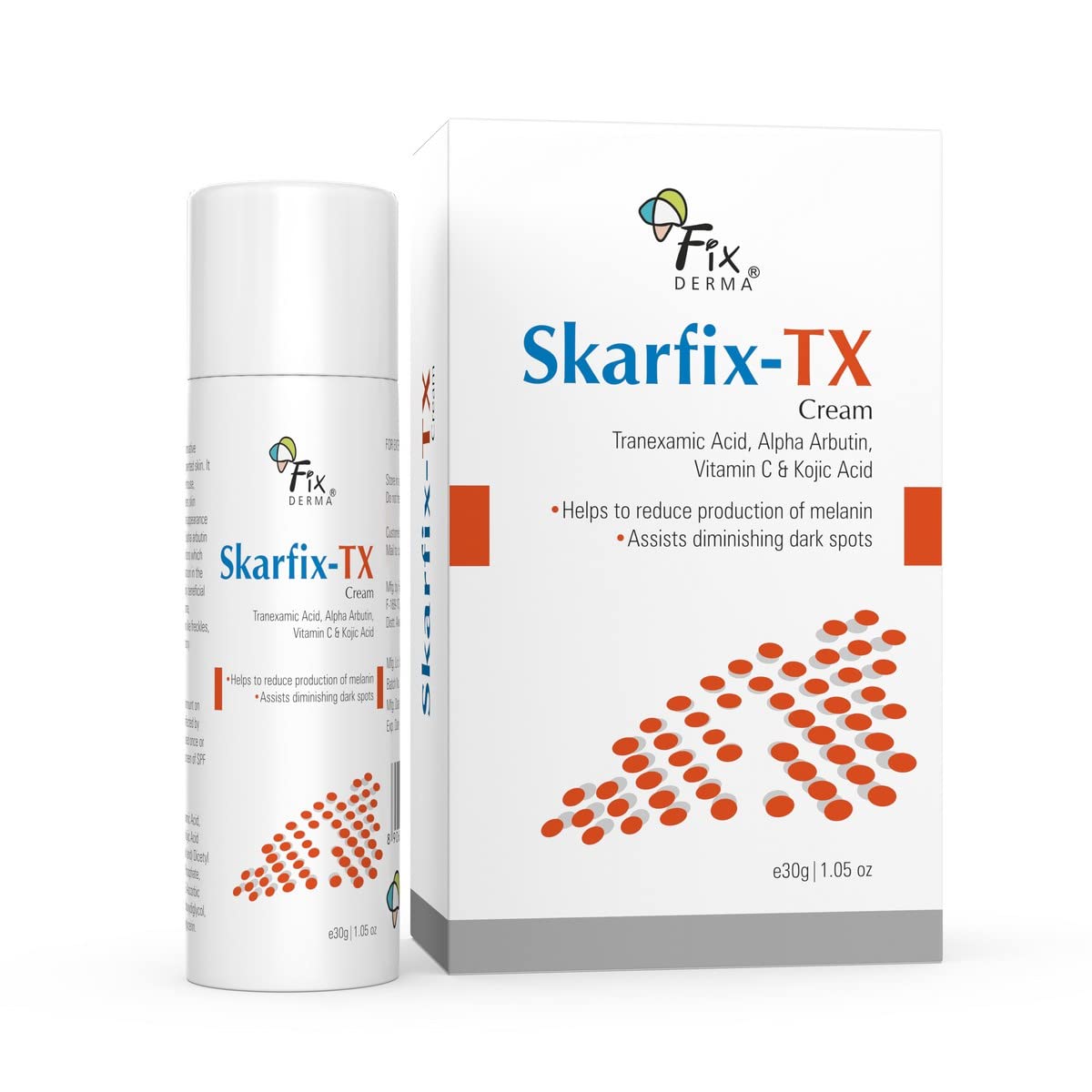 FIXDERMA TRANEXAMIC ACID + 2% KOJIC ACID + 1% ARBUTIN SKARFIX -TX FACE CREAM 30GM