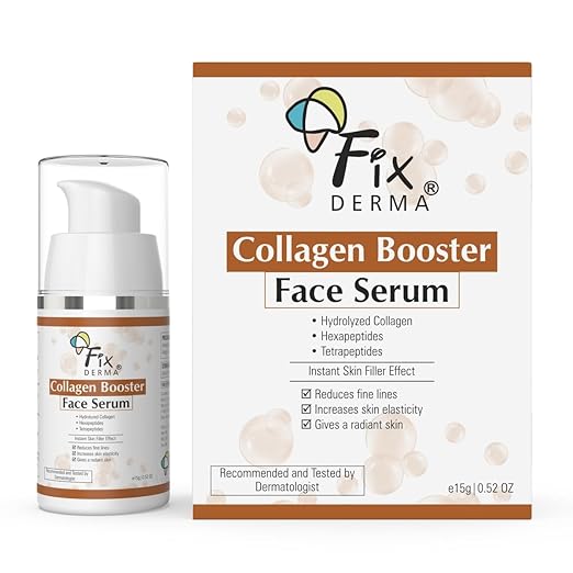 FIXDERMA HYDROLYZED COLLAGEN BOOSTER FACE SERUM FOR FACE FACE, FINE LINES & WRINKLES 15GM