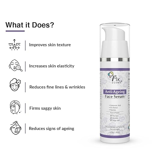 FIXDERMA ANTI AGEING FACE SERUM BOOSTS COLLAGEN & PREVENTS EARLY SIGNS OF AGEING 15GM