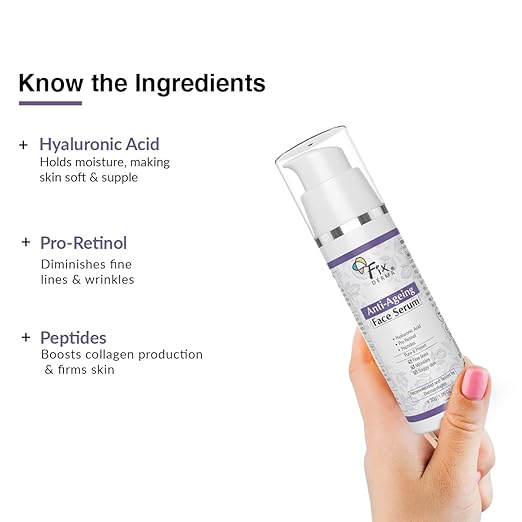 FIXDERMA ANTI AGEING FACE SERUM BOOSTS COLLAGEN & PREVENTS EARLY SIGNS OF AGEING 15GM