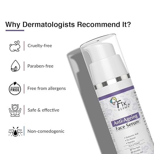 FIXDERMA ANTI AGEING FACE SERUM BOOSTS COLLAGEN & PREVENTS EARLY SIGNS OF AGEING 15GM