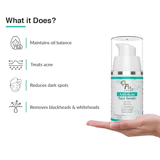 FIXDERMA 2% SALICYLIC ACID SERUM FOR ANTI ACNE & SPOT TREATMENT 15GM