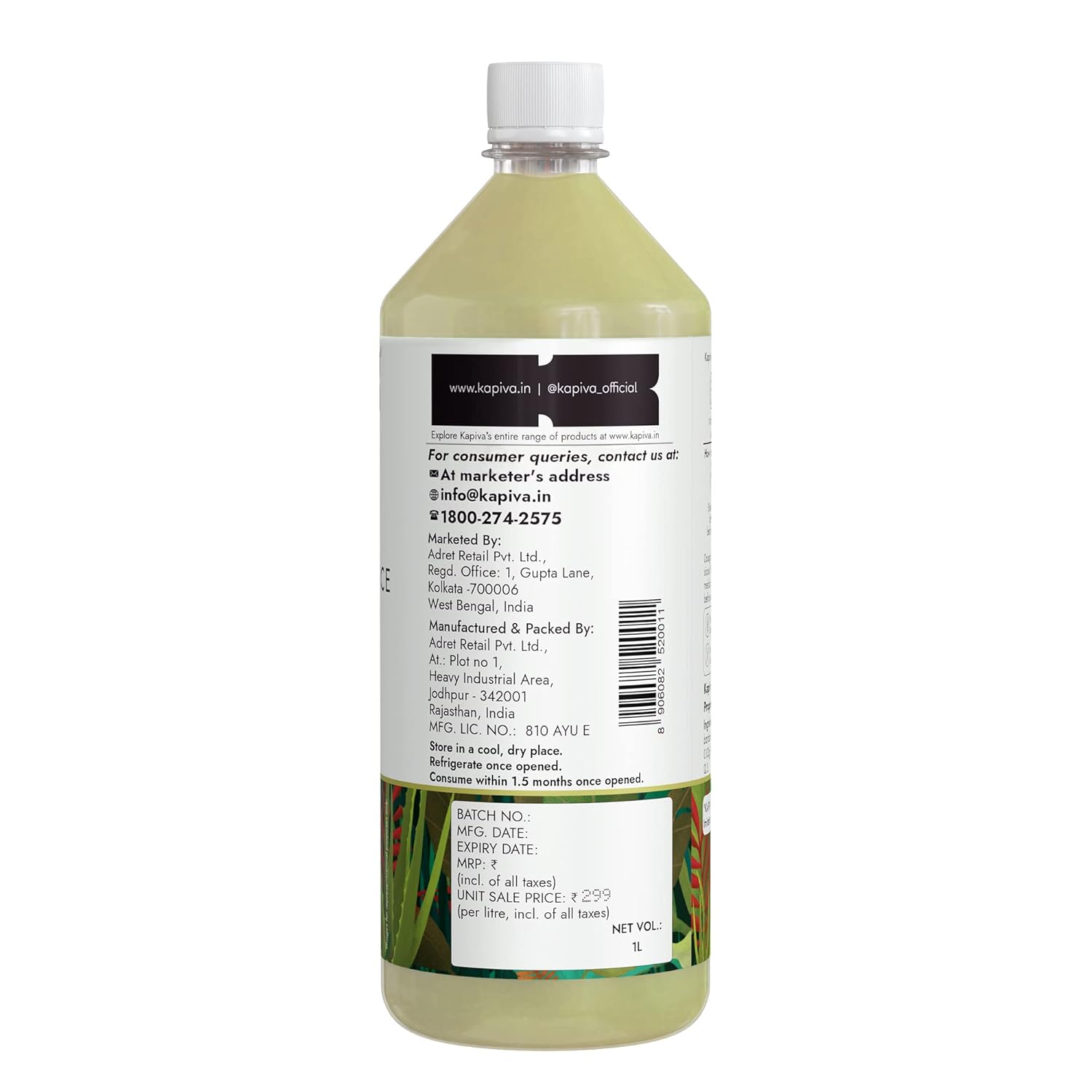 KAPIVA ALOE VERA JUICE 1LTR