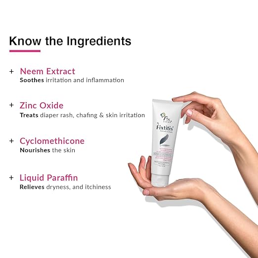FIXDERMA 15% ZINC OXIDE FIXTITIS ANTI RASH CREAM DIAPER RASH CREAM FOR BABY 75GM