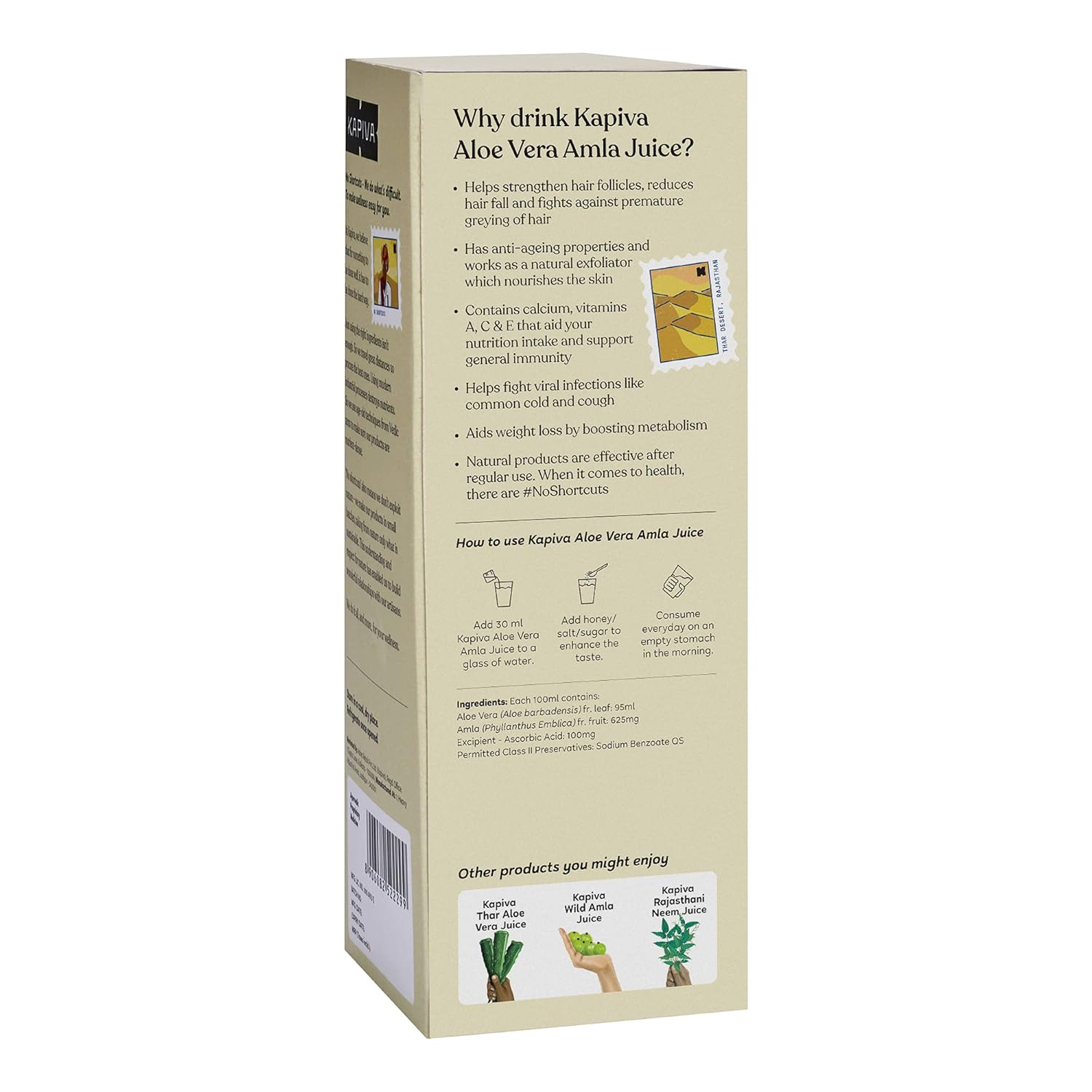 KAPIVA ALOE+AMLA JUICE 1LTR
