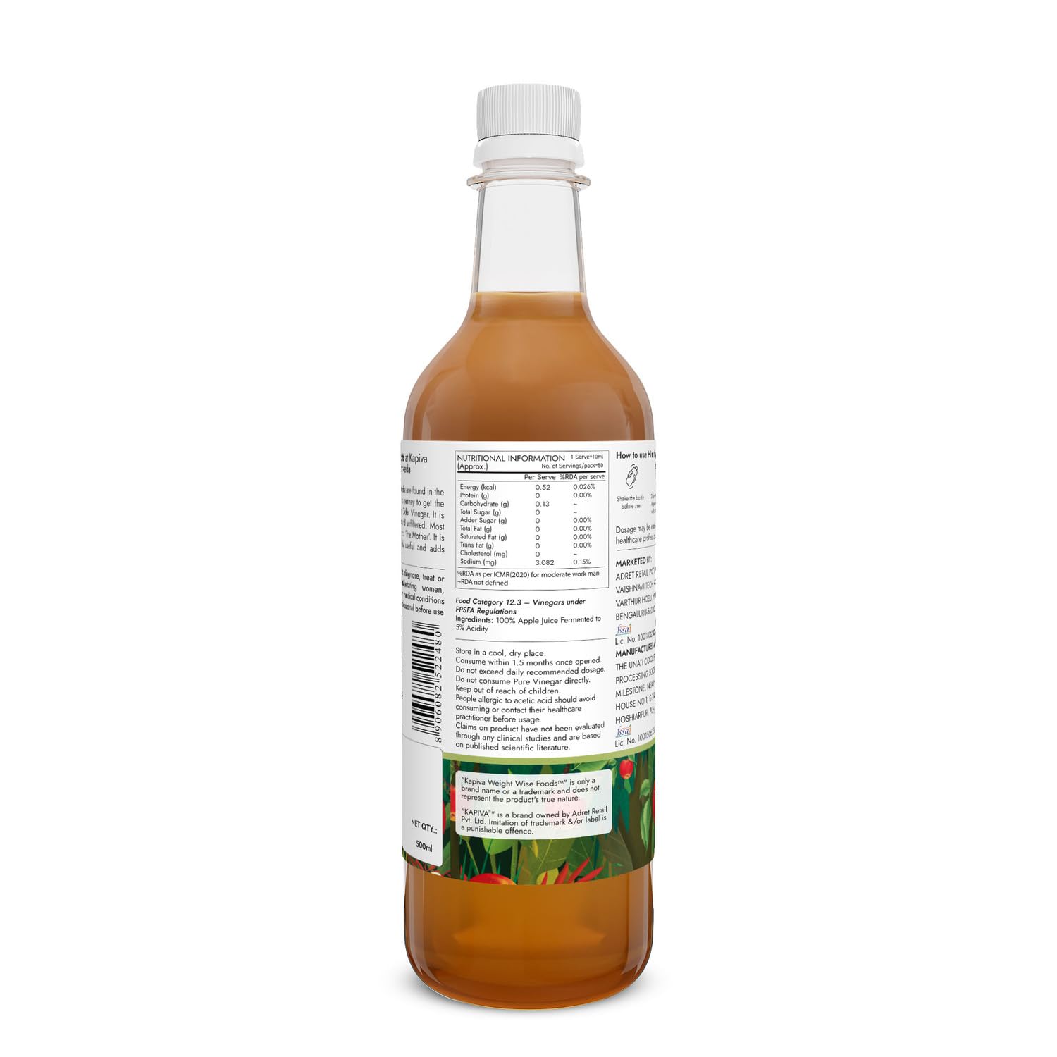KAPIVA APPLE CIDER VINEGAR 500ML