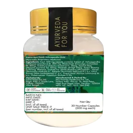 KAPIVA ASHWAGANDHA GOLD CAPSULES 30CAPS