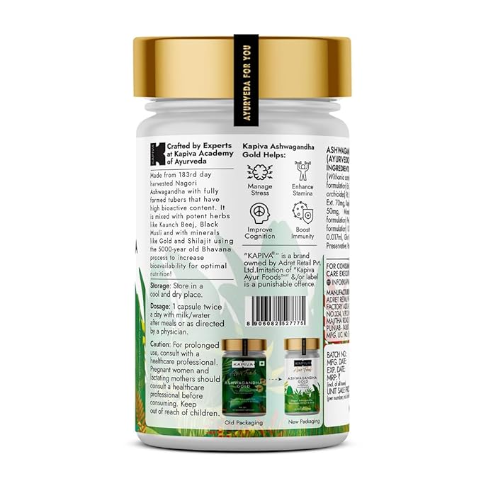 KAPIVA  ASHWAGANDHA GOLD CAPSULES 60CAPS