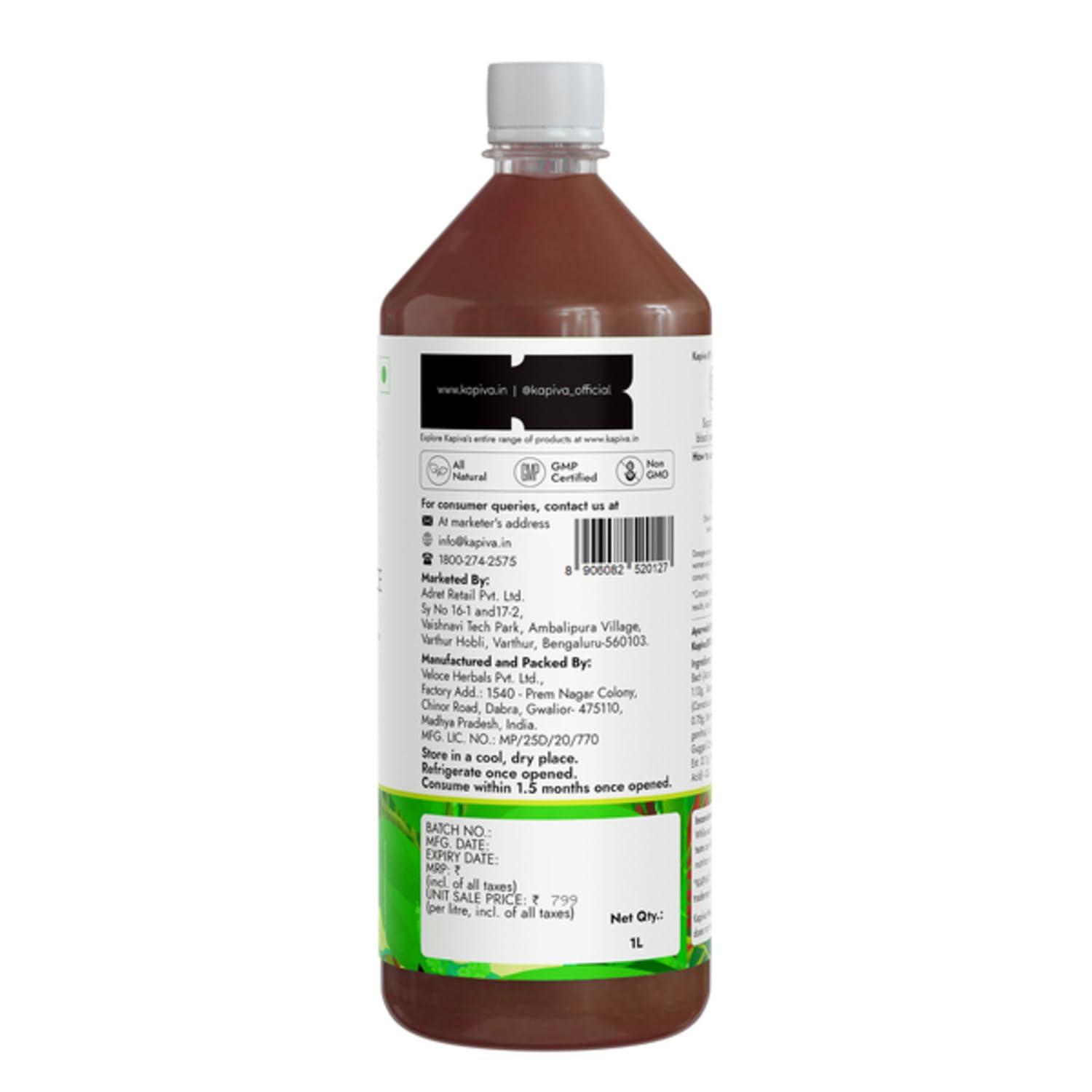 KAPIVA BP CARE JUICE 1LTR