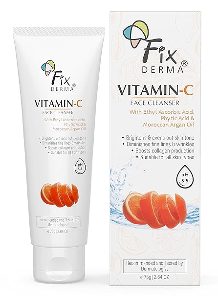 FIXDERMA VITAMIN C FACE CLEANSER WITH ASCORBIC ACID FACEWASH WOMAN 75GM