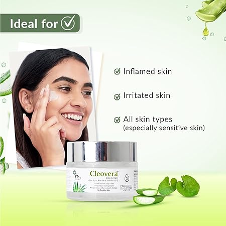 FIXDERMA CLEOVERA CICA CREAM FOR FACE WITH GOTU KOLA, ALOEVERA, VITAMIN A & E 50GM