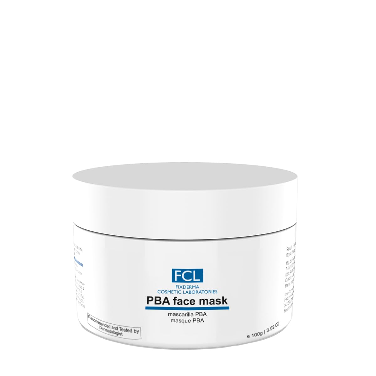 FIXDERMA COSMETIC PBA FACE MASK WITH PHA, BHA & AHA  SHRINKS OPEN PORES 100GM