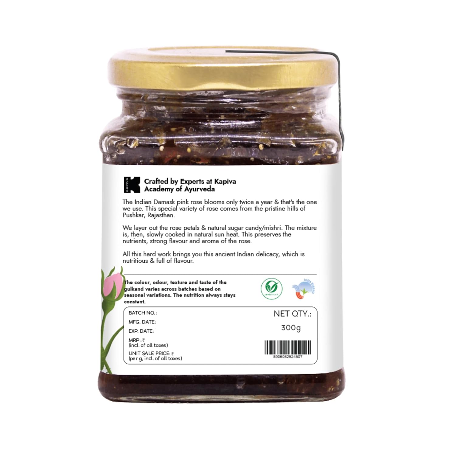 KAPIVA ORGANI GULKAND 300GM