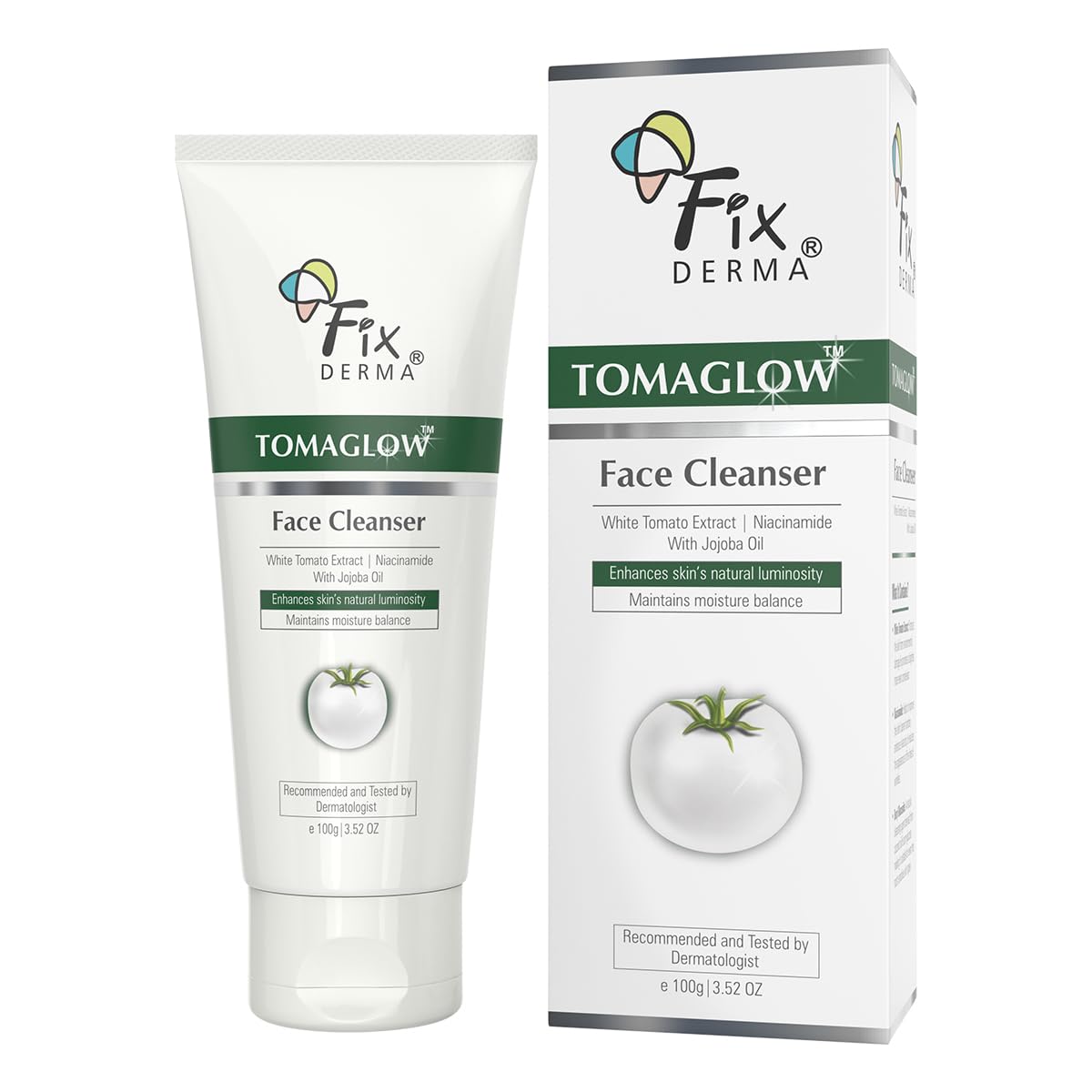 FIXDERMA TOMAGLOW FACE CLEANSER WITH WHITE TOMATO EXTRACT TAN REMOVAL 100GM
