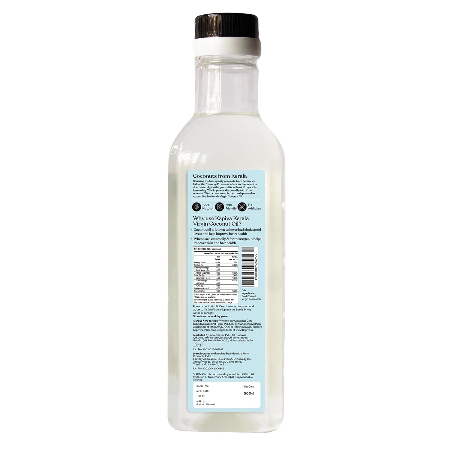 KAPIVA VIRGIN COCONUT OIL 500ML