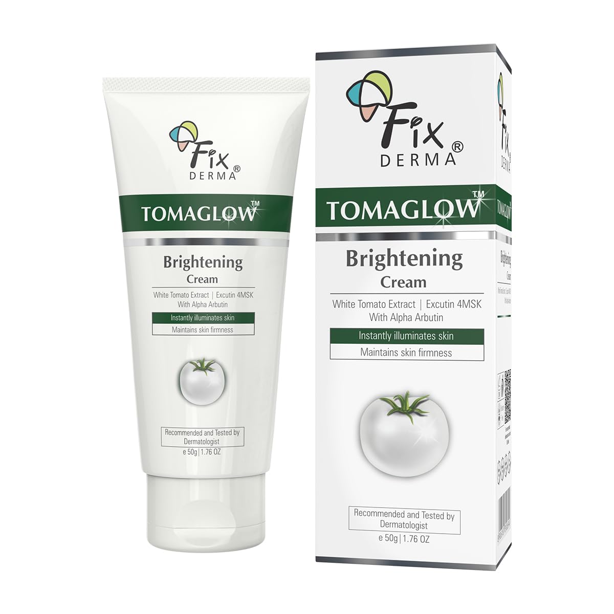FIXDERMA TOMAGLOW BRIGHTENING FACE CREAM WITH WHITE TOMATO EXTRACT 50GM