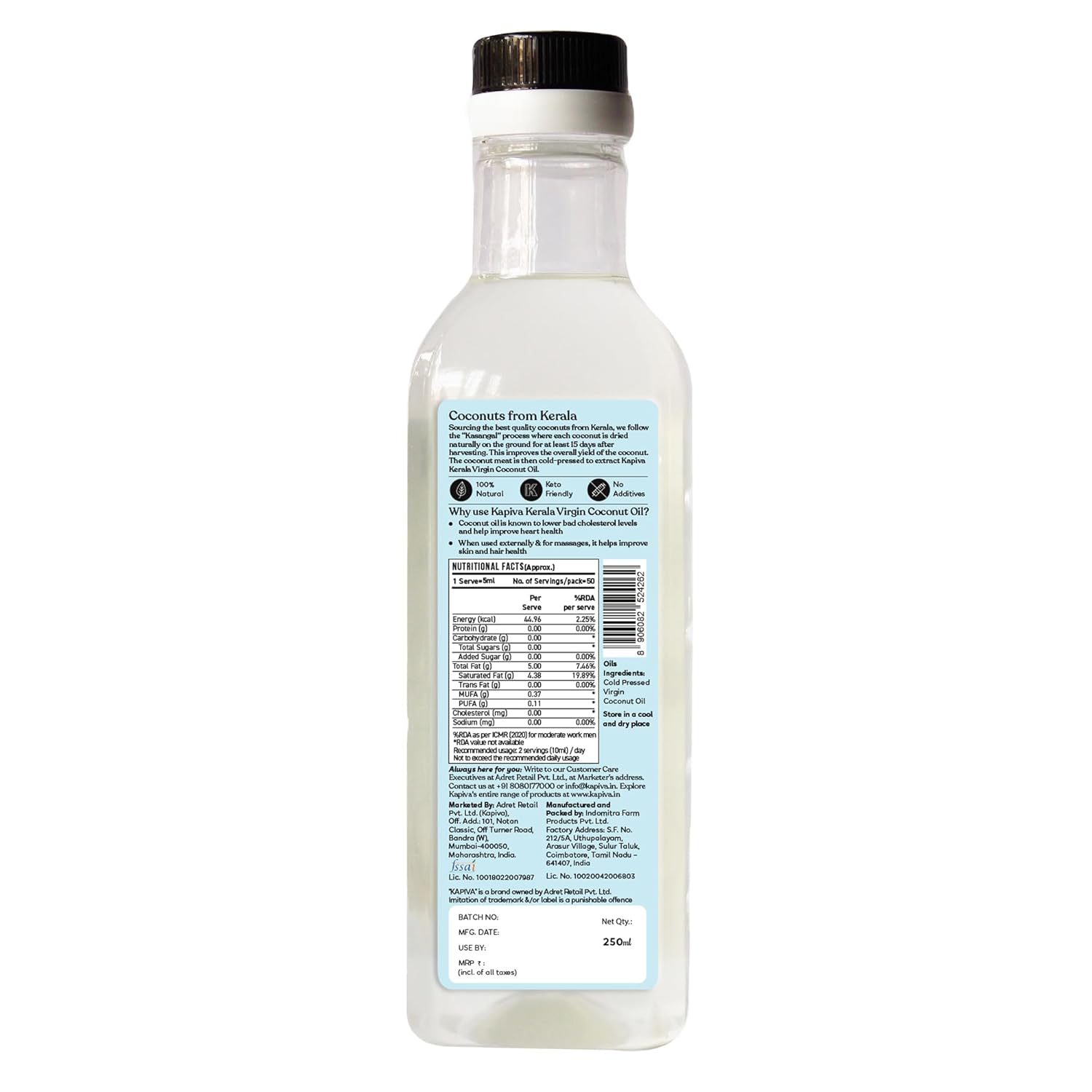 KAPIVA VIRGIN COCONUT OIL 250ML
