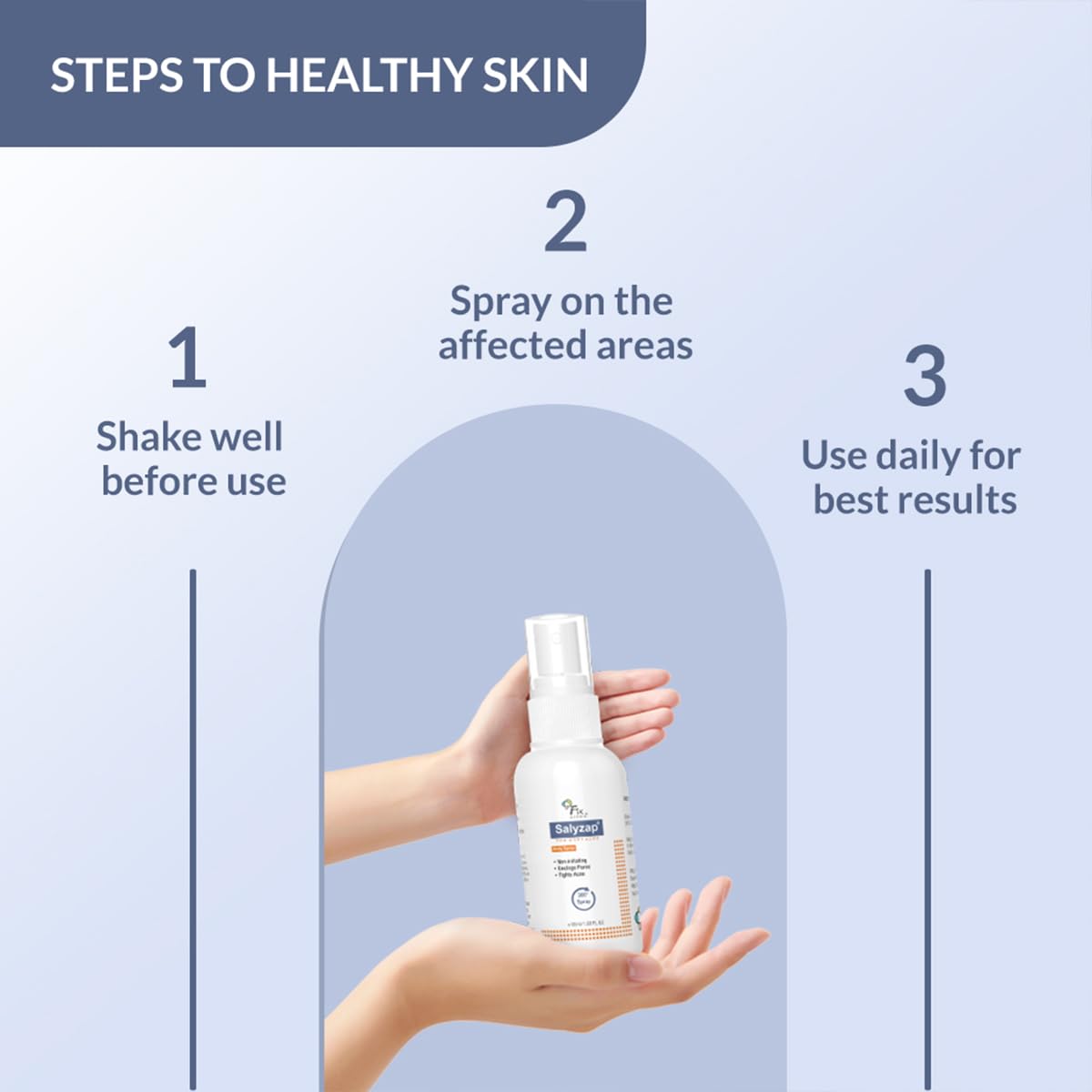 FIXDERMA 2% SALICYLIC ACID SALYZAP BODY SPRAY FOR ACNE ON BACK, SHOULDERS, NECK & CHEST 50ML