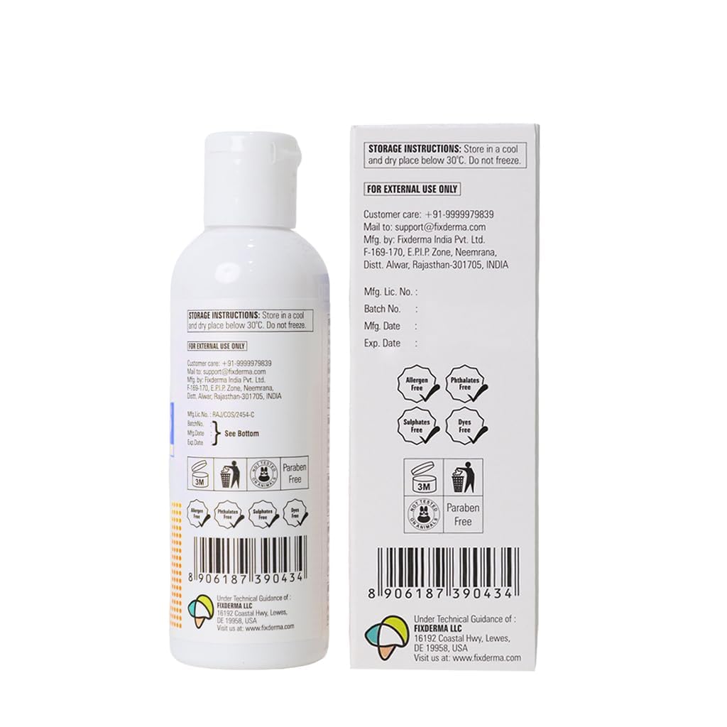 FIXDERMA SALYZAP 2% SALICYLIC ACID BODY WASH I FOR ACNE, ANTI ACNE BODY WASH ON BACK 100ML