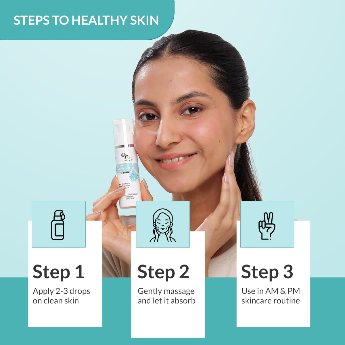 FIXDERMA 20% NIACINAMIDE SERUM FOR FACE FOR PORE MINIMIZER 30GM